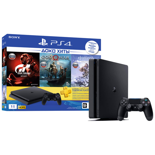 PlayStation 4 Slim (1TB, Jet Black)