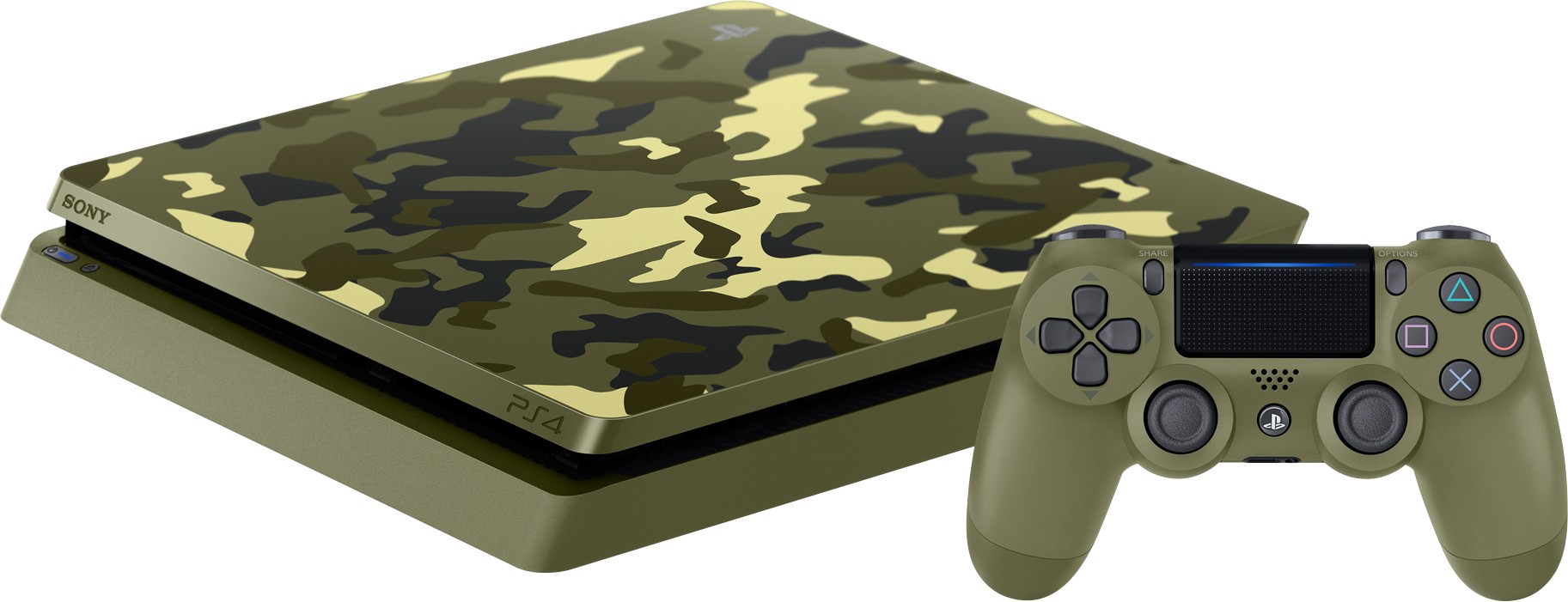 PlayStation 4 Slim (1TB, Green Camouflage, Limited Edition, Call of Duty: WWII)