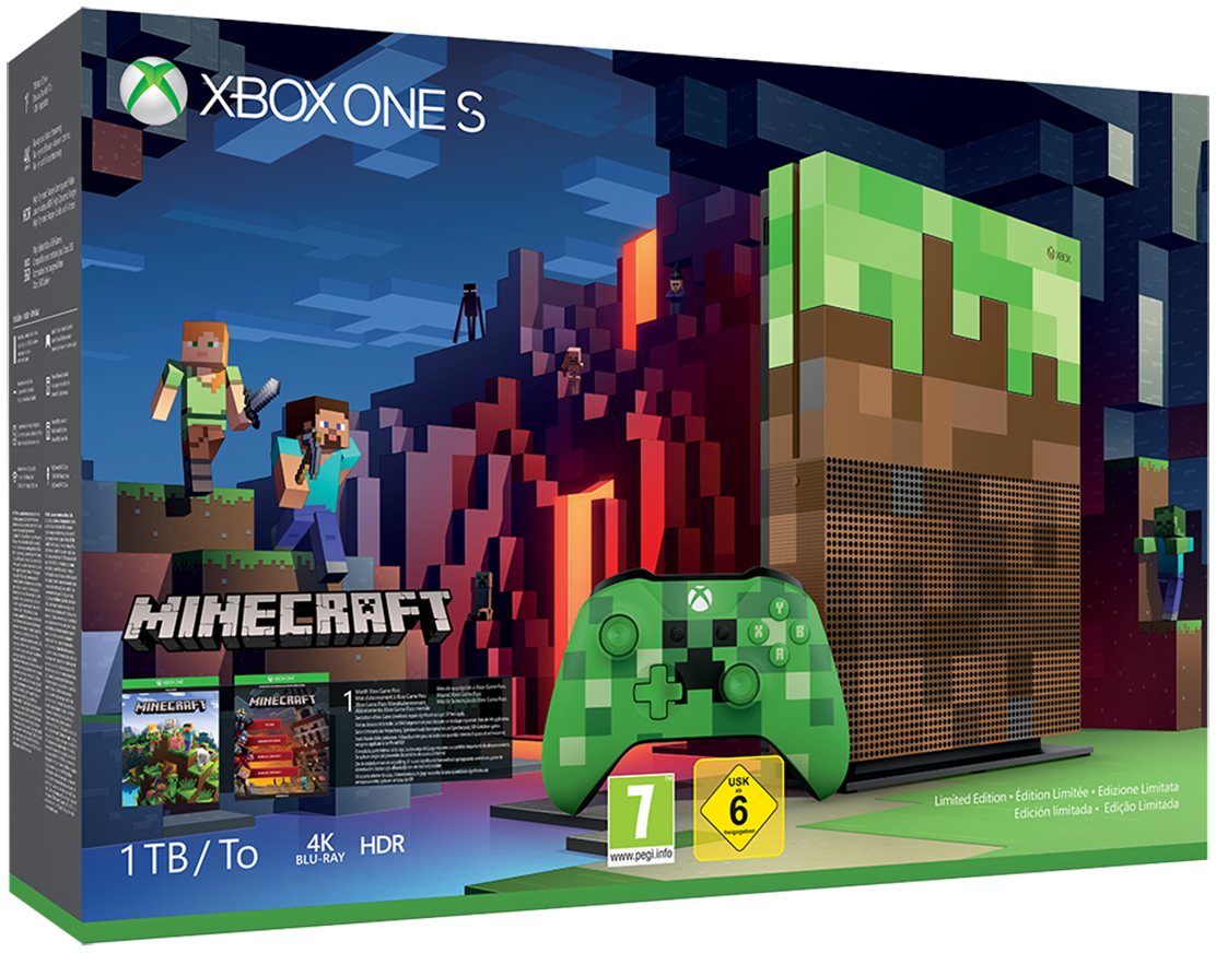 Xbox One S (1TB, Limited Edition) + Minecraft