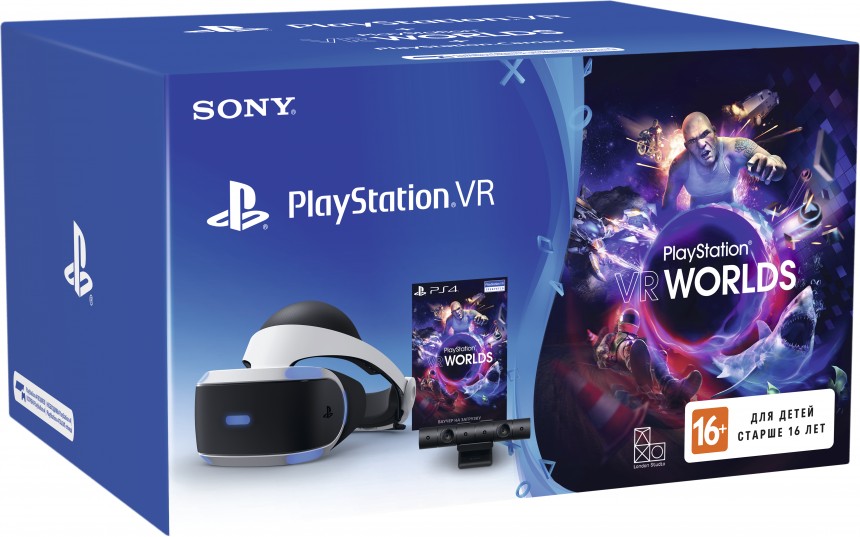 PlayStation VR v1 (2016) + PS Camera + VR Worlds