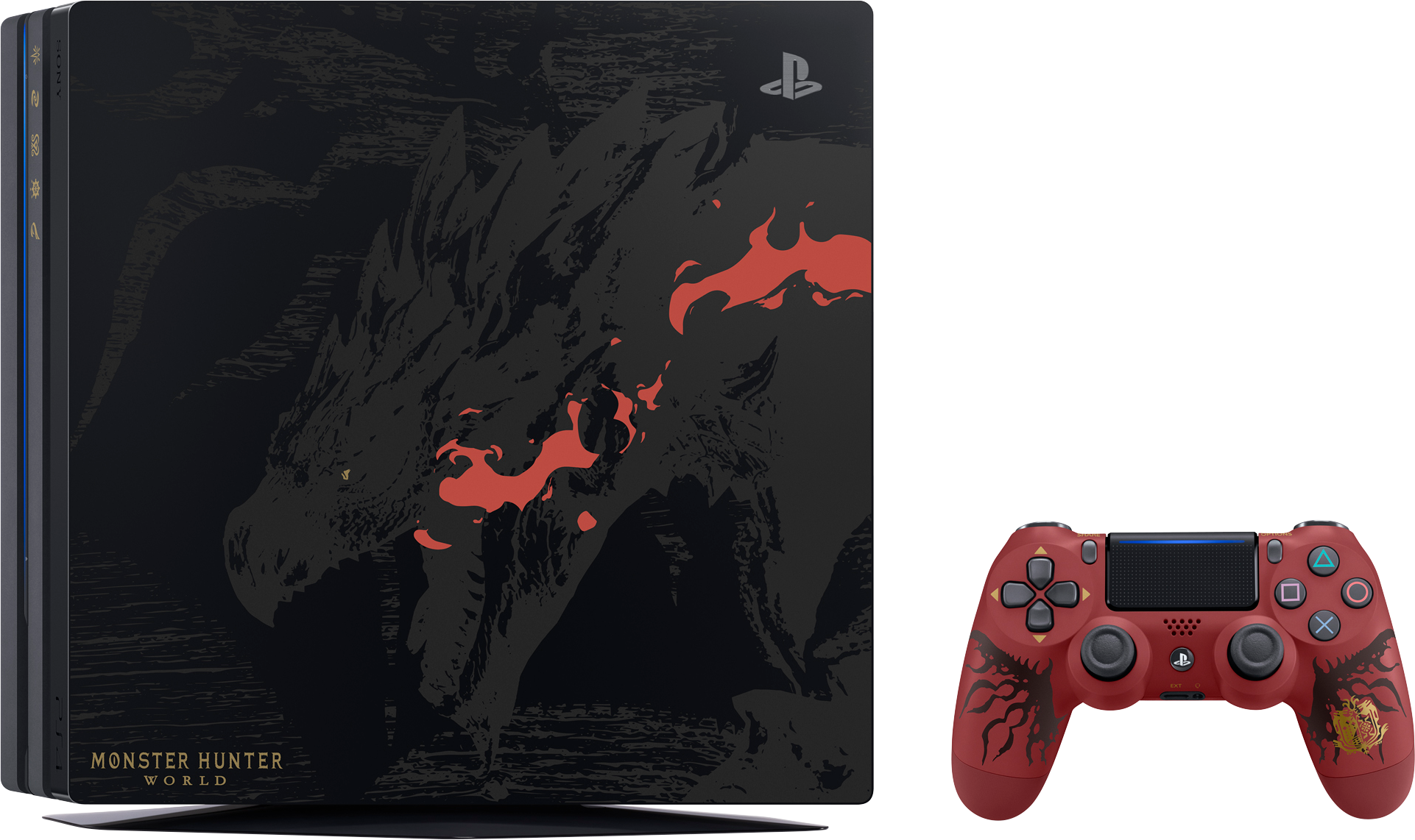 PlayStation 4 Pro (1TB, Black, Limited Edition) + Monster Hunter: World