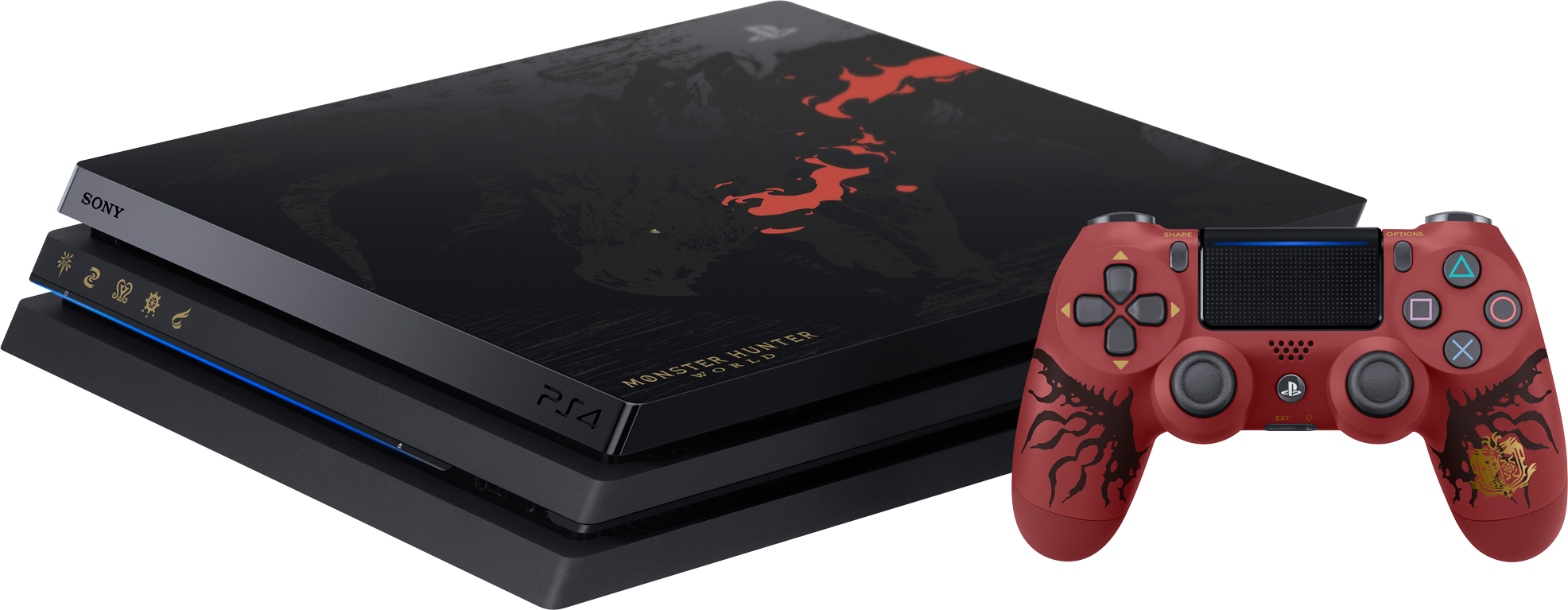 PlayStation 4 Pro (1TB, Black, Limited Edition) + Monster Hunter: World