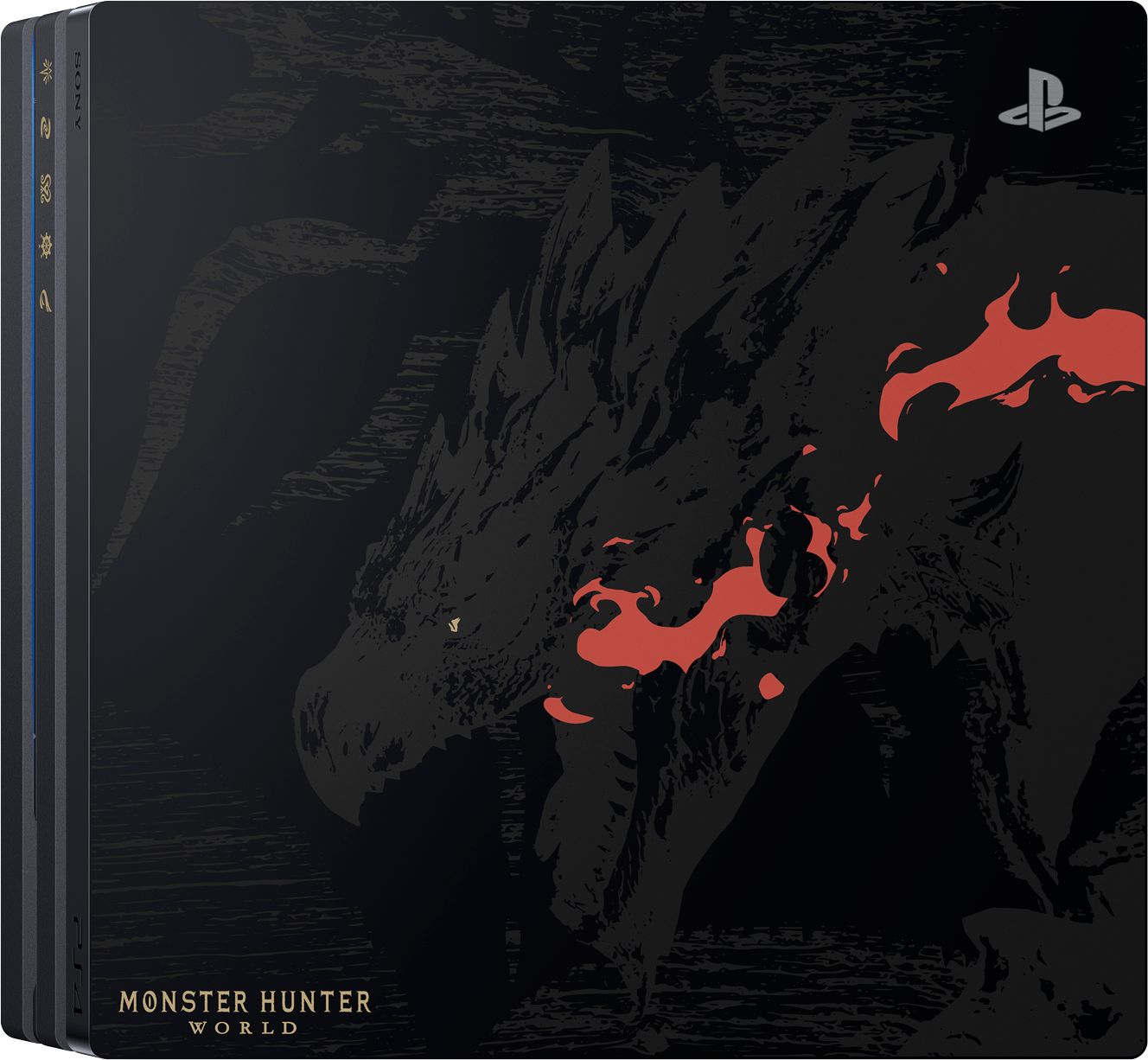 PlayStation 4 Pro (1TB, Black, Limited Edition) + Monster Hunter: World