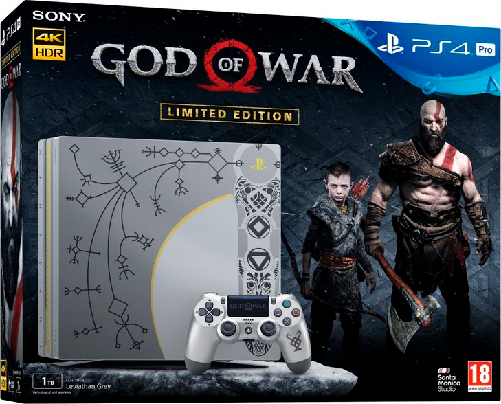 PlayStation 4 Pro (1TB, Leviathan Gray, Limited Edition) + God of War