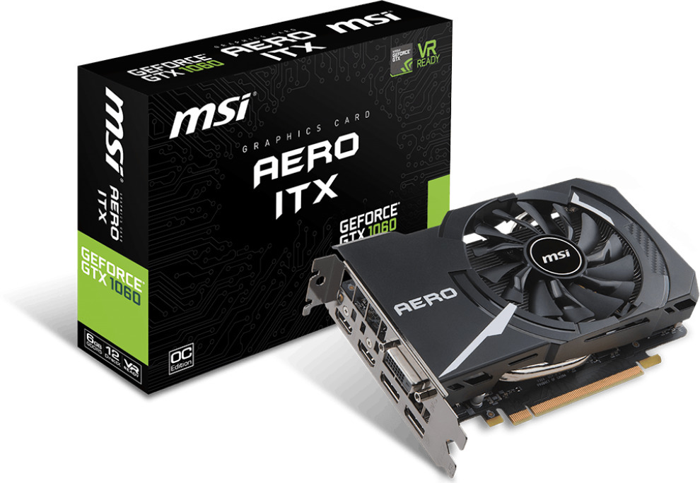 GeForce GTX 1060 1544Mhz 6GB 8008Mhz 192bit AERO ITX OC