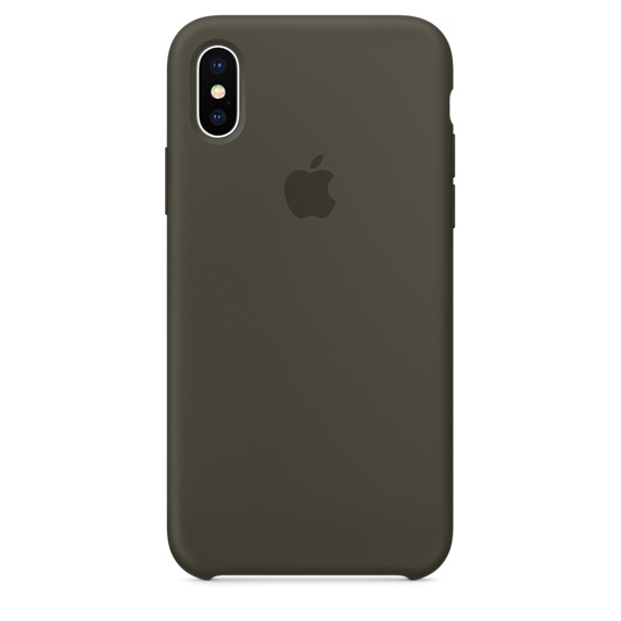 Silicone Case for iPhone X (Dark Olive)