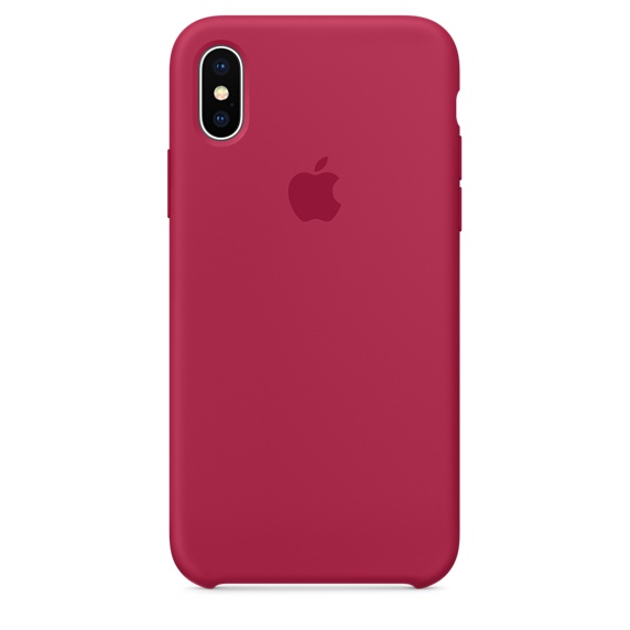Silicone Case for iPhone X (Rose Red)