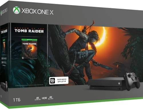 Xbox One X (1TB, Black) + Tomb Raider