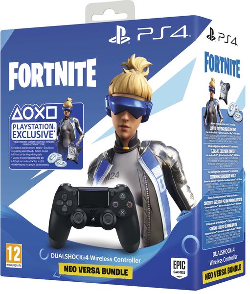 DualShock 4 v2 (Jet Black) + Fortnite