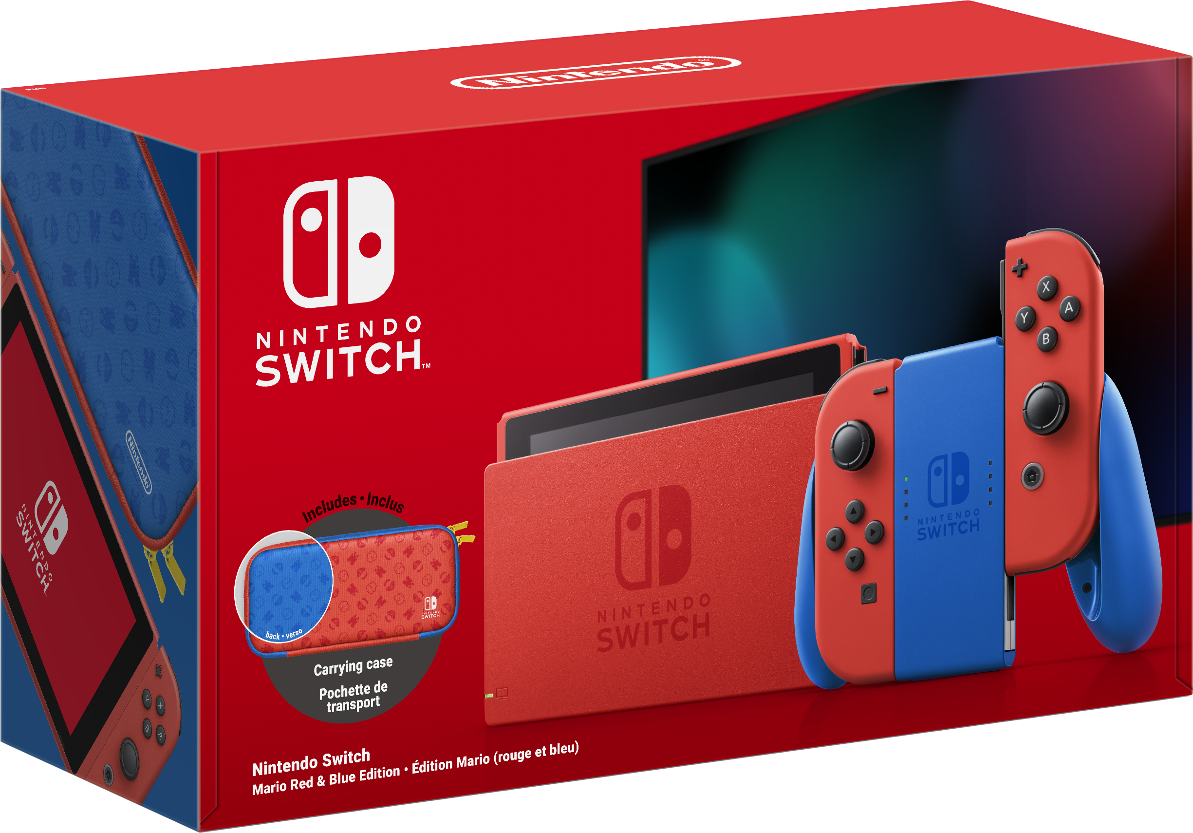 Switch v2 (Mario, Limited Edition) + Case