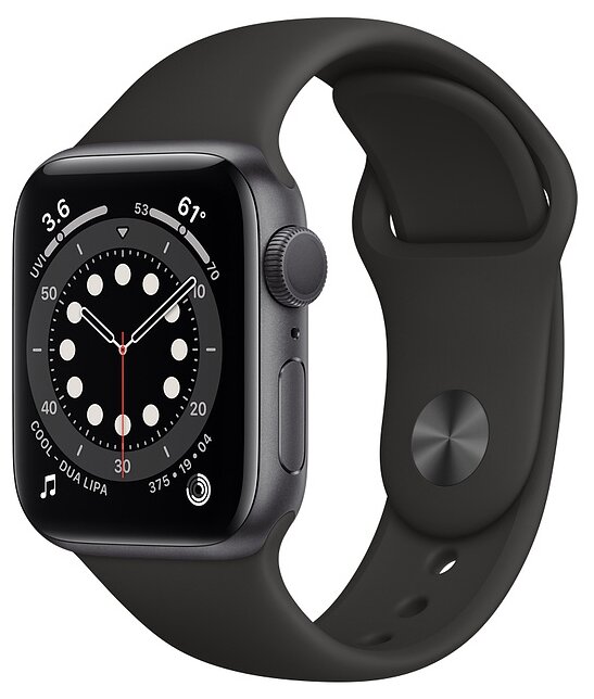 Watch S6 40mm Space Gray Aluminum Case with Black Sport Band 