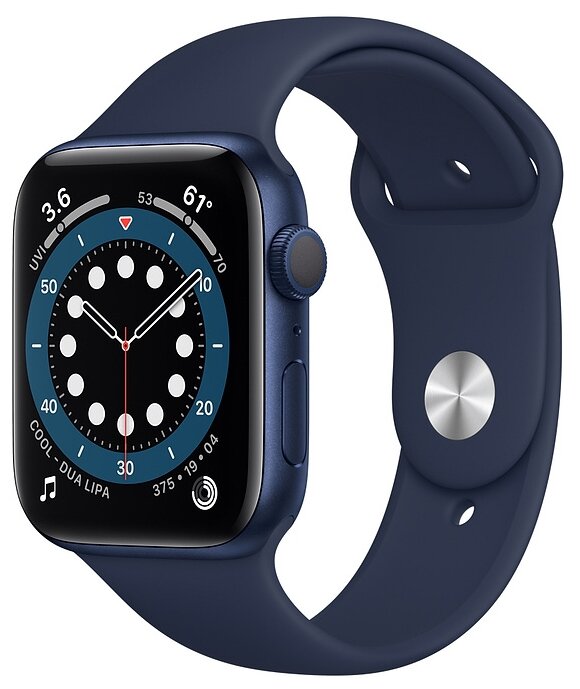 Watch S6 44mm Blue Aluminum Case with Deep Navy Sport Band