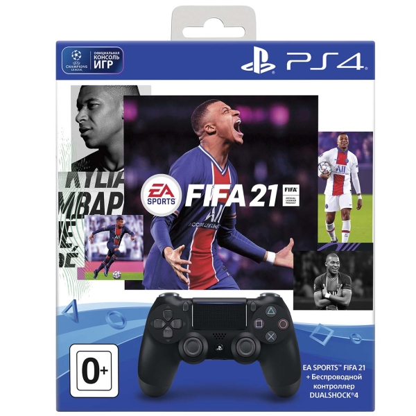 DualShock 4 v2 (Jet Black) + FIFA 21