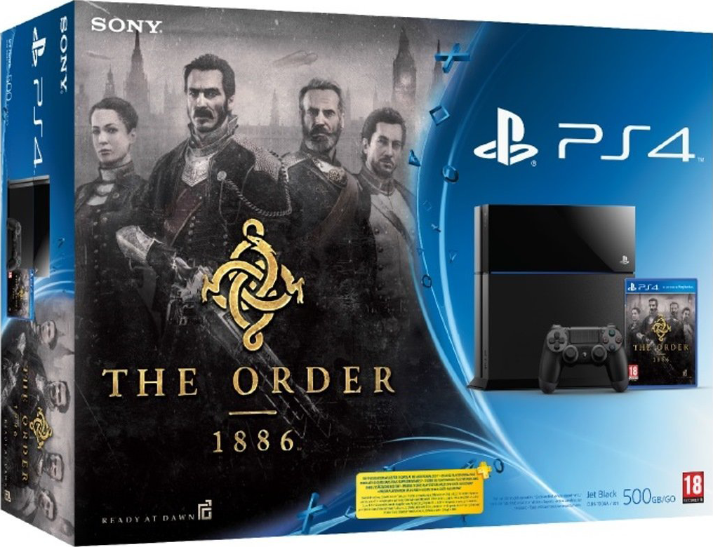 PlayStation 4 (500GB, Jet Black) + The Order: 1886 (Орден: 1886)