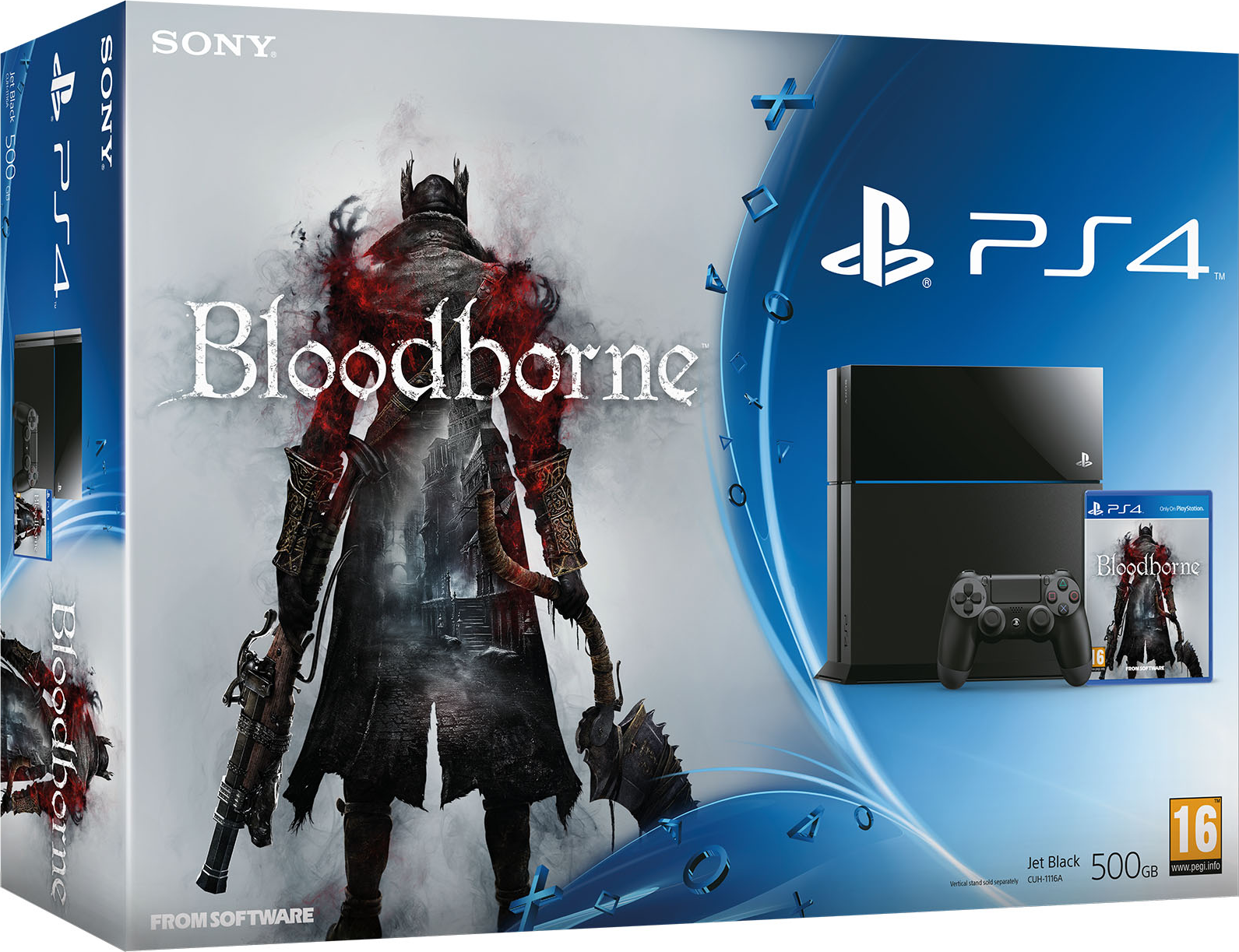 PlayStation 4 (500GB, Jet Black) + Bloodborne