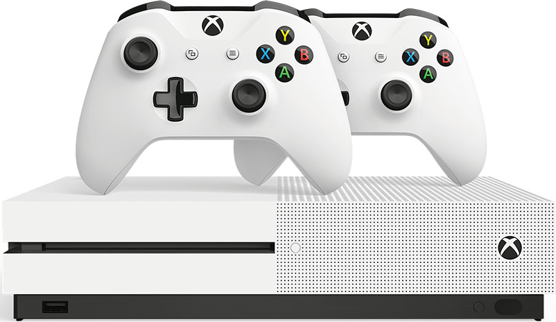 Xbox One S (1TB, White) + 2 Controller