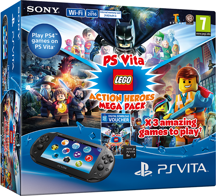 PlayStation Vita + LEGO Action Heroes Mega Pack + 8GB