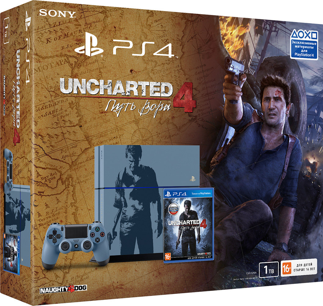PlayStation 4 (1TB, Limited Edition) + Uncharted 4