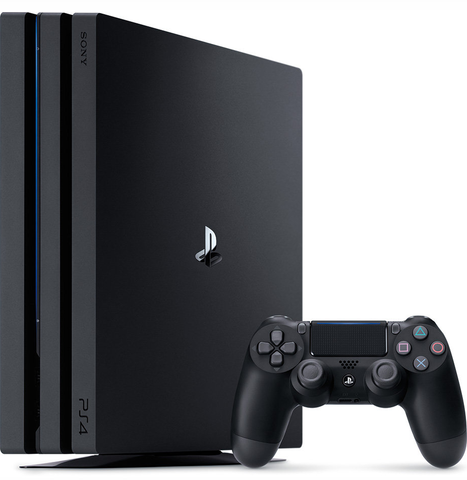 PlayStation 4 Pro (1TB, Jet Black) + Подставка