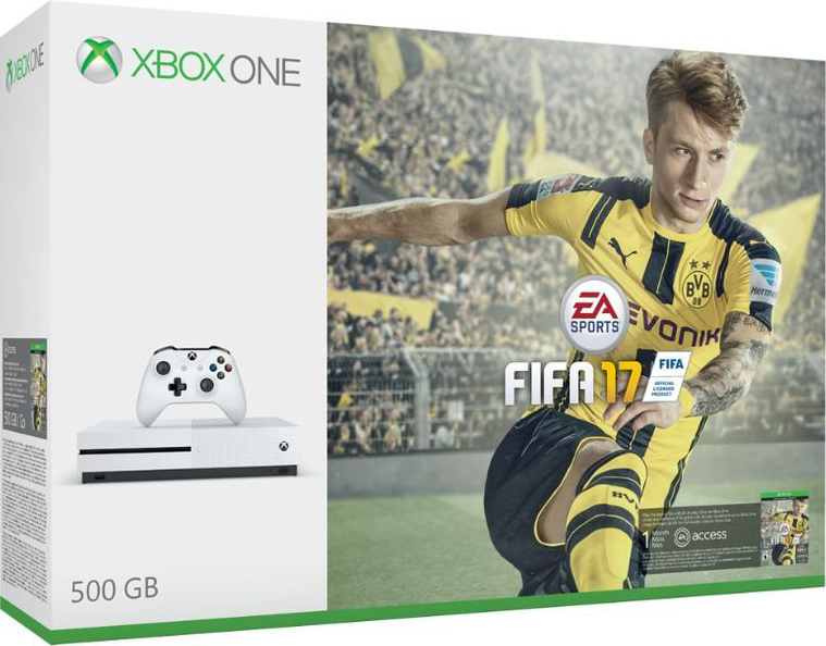 Xbox One S (500GB, White) + FIFA 17
