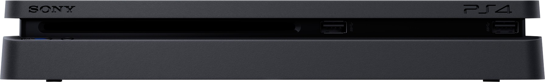 PlayStation 4 Slim (500GB, Jet Black) + 2 Controller
