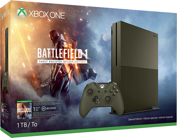 Xbox One S (1TB, Limited Edition) + Battlefield 1
