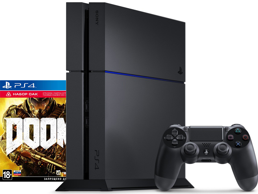 PlayStation 4 (1TB, Jet Black) + Doom 4