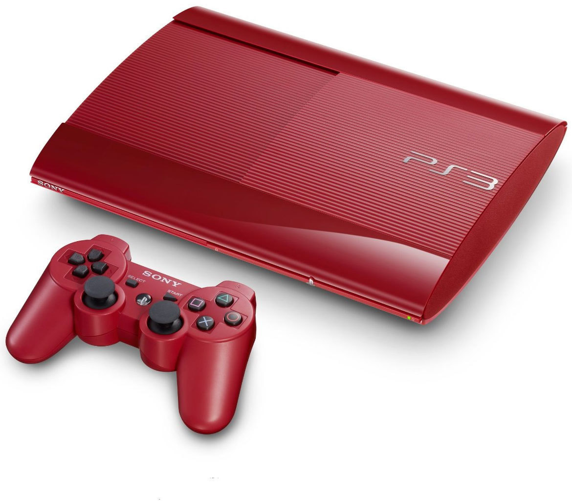 PlayStation 3 Super Slim (12GB, Red)