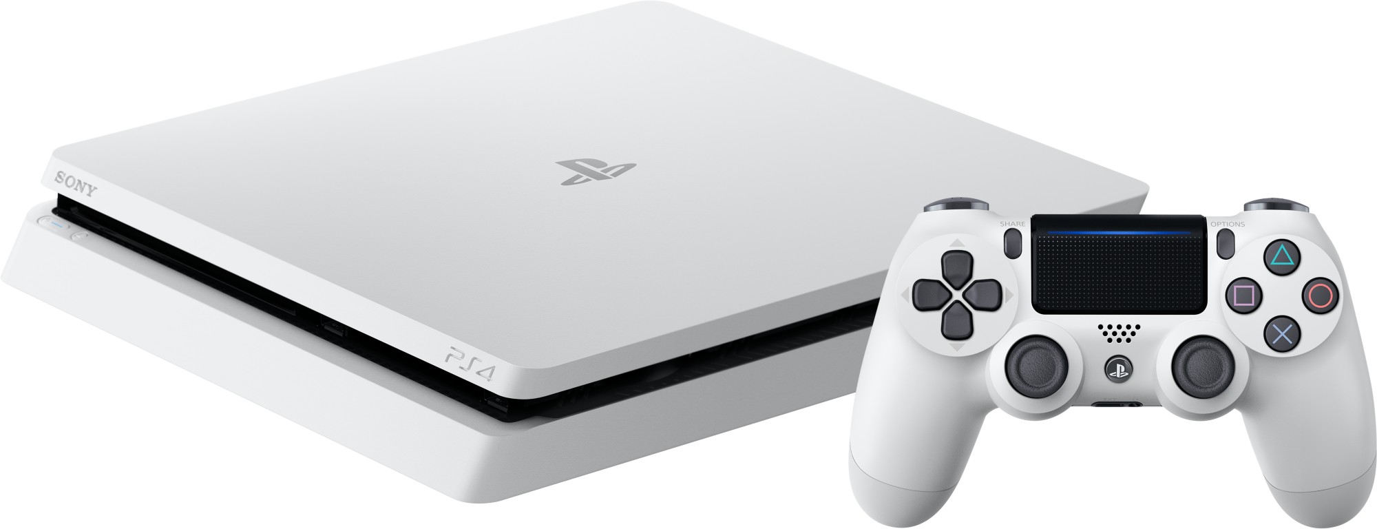 PlayStation 4 Slim (500GB, Glacier White)